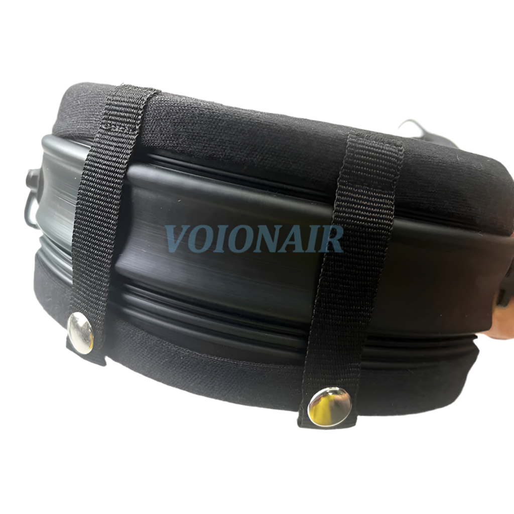 VOIONAIR Black Aviation Headset for Pilots Include Headset Bag, Noise Cancelling Mic, GA Dual Plug, MP3 Stereo Support