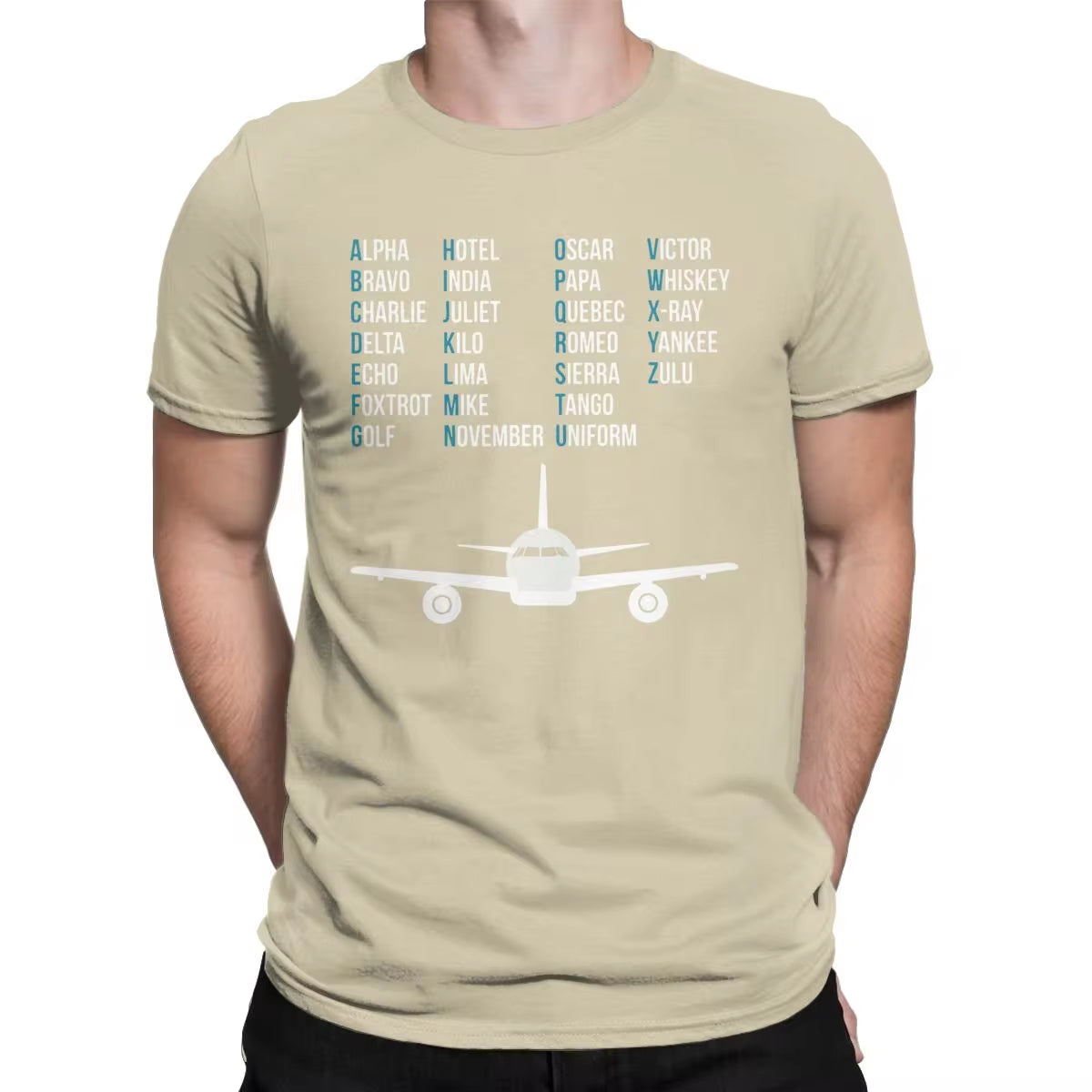 Phonetic Alphabet Airplane Pilot Gift T Shirt for Men Fun T-Shirt Aviation Lover Tee Shirt Short Sleeve Clothes 4XL 5XL 6XL