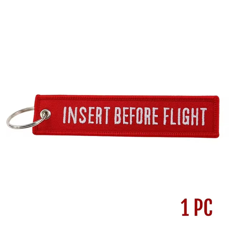 OEM Keychain Berloques Red Embroidery Highlight Key Fobs Chains Jewelry Aviation Gifts Chaveiro Masculino