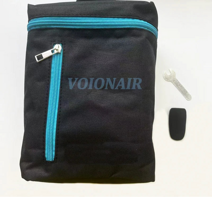 VOIONAIR Black Aviation Headset for Pilots Include Headset Bag, Noise Cancelling Mic, GA Dual Plug, MP3 Stereo Support