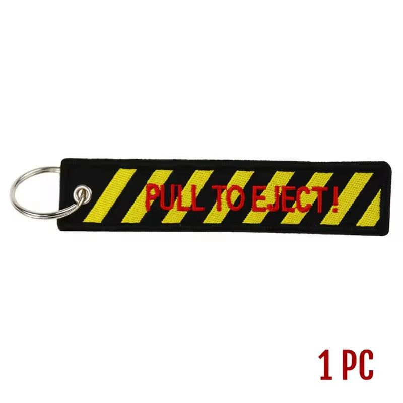 OEM Keychain Berloques Red Embroidery Highlight Key Fobs Chains Jewelry Aviation Gifts Chaveiro Masculino