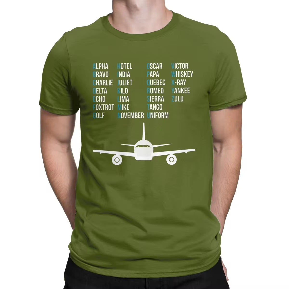 Phonetic Alphabet Airplane Pilot Gift T Shirt for Men Fun T-Shirt Aviation Lover Tee Shirt Short Sleeve Clothes 4XL 5XL 6XL