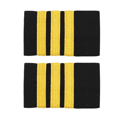 1 Pair Pilot Uniform Shoulder Epaulettes – Professional Bars, DIY Badges for Shirts & Garments