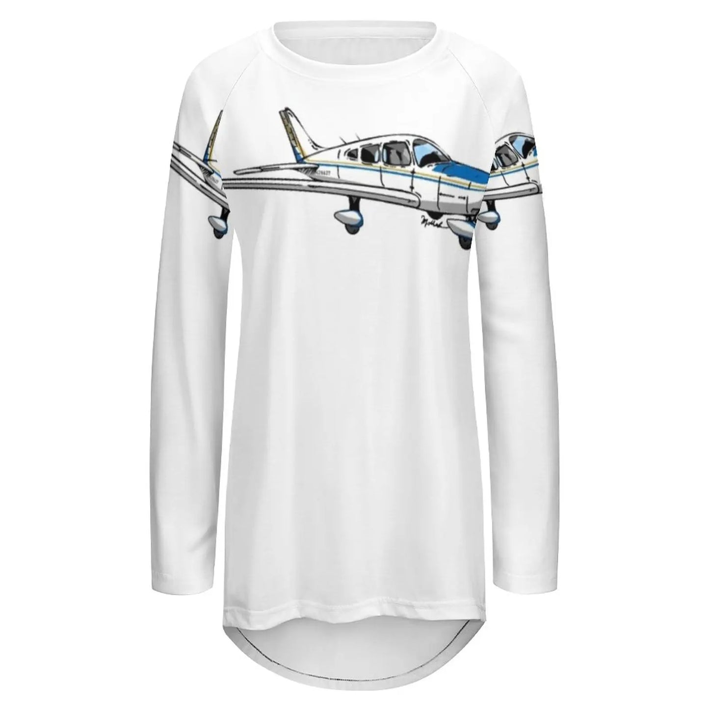 Piper Ii N28627 Camiseta de manga corta con volantes Camiseta con cuello en V sexy estampada para mujer Tops Cessna Bush Plane Cessna Bush Plane Stol