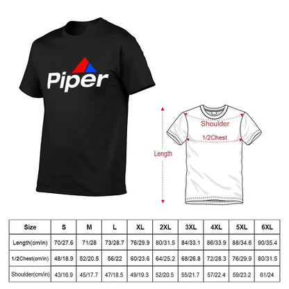 Piper Aircraft T-Shirt vintage plus size tops mens designer clothes