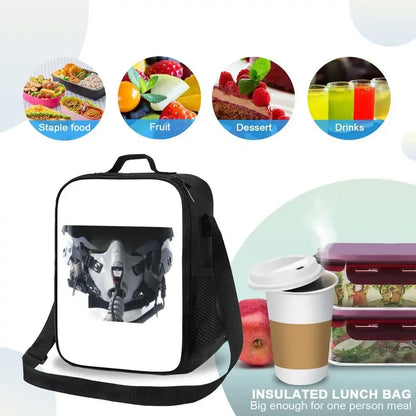 Bolsa de almuerzo personalizada Born To Fly Flight Pilot para hombres y mujeres, loncheras térmicas aislantes para niños y niños de la escuela