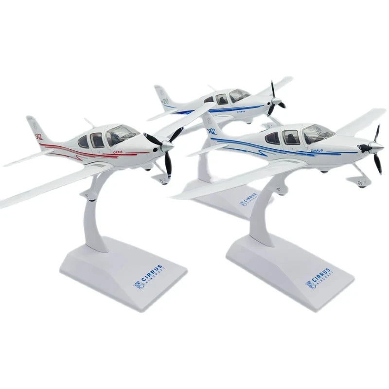 1:48 Scale SR22 Model with Visual Cabin – Static Display Business Aircraft with Propeller for Collectors and Aviation Enthusiasts