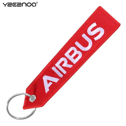 AIRBUS PILOT Embroidered Keychain – A320 Aviation Key Ring & Lanyard Strap for Bags and Zippers