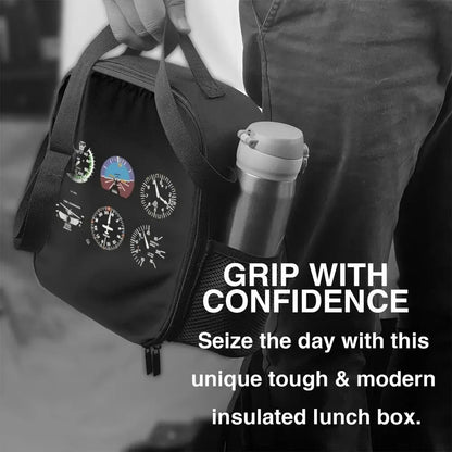 Bolsa de almuerzo personalizada Born To Fly Flight Pilot para hombres y mujeres, loncheras térmicas aislantes para niños y niños de la escuela