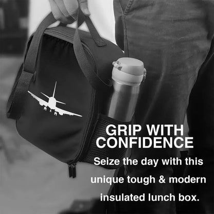 Bolsa de almuerzo personalizada Born To Fly Flight Pilot para hombres y mujeres, loncheras térmicas aislantes para niños y niños de la escuela