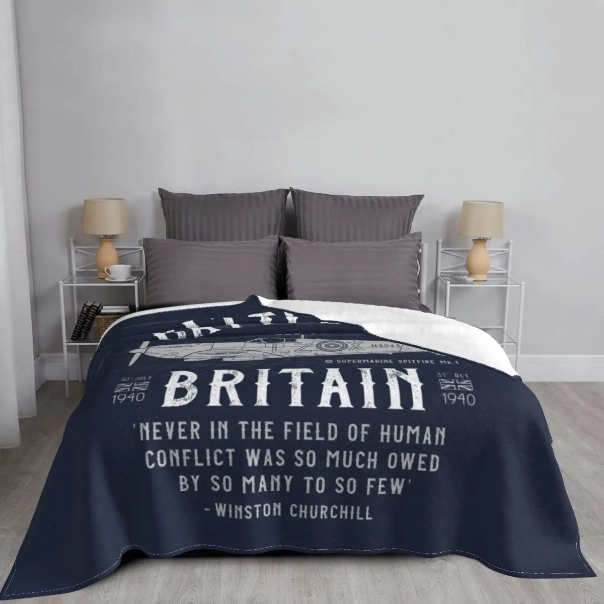 Sofa Fleece Battle Of Britain Throw Blanket Flannel Supermarine Fighter Pilot Aircraft Airplane Blankets for Car Sofa Quilt