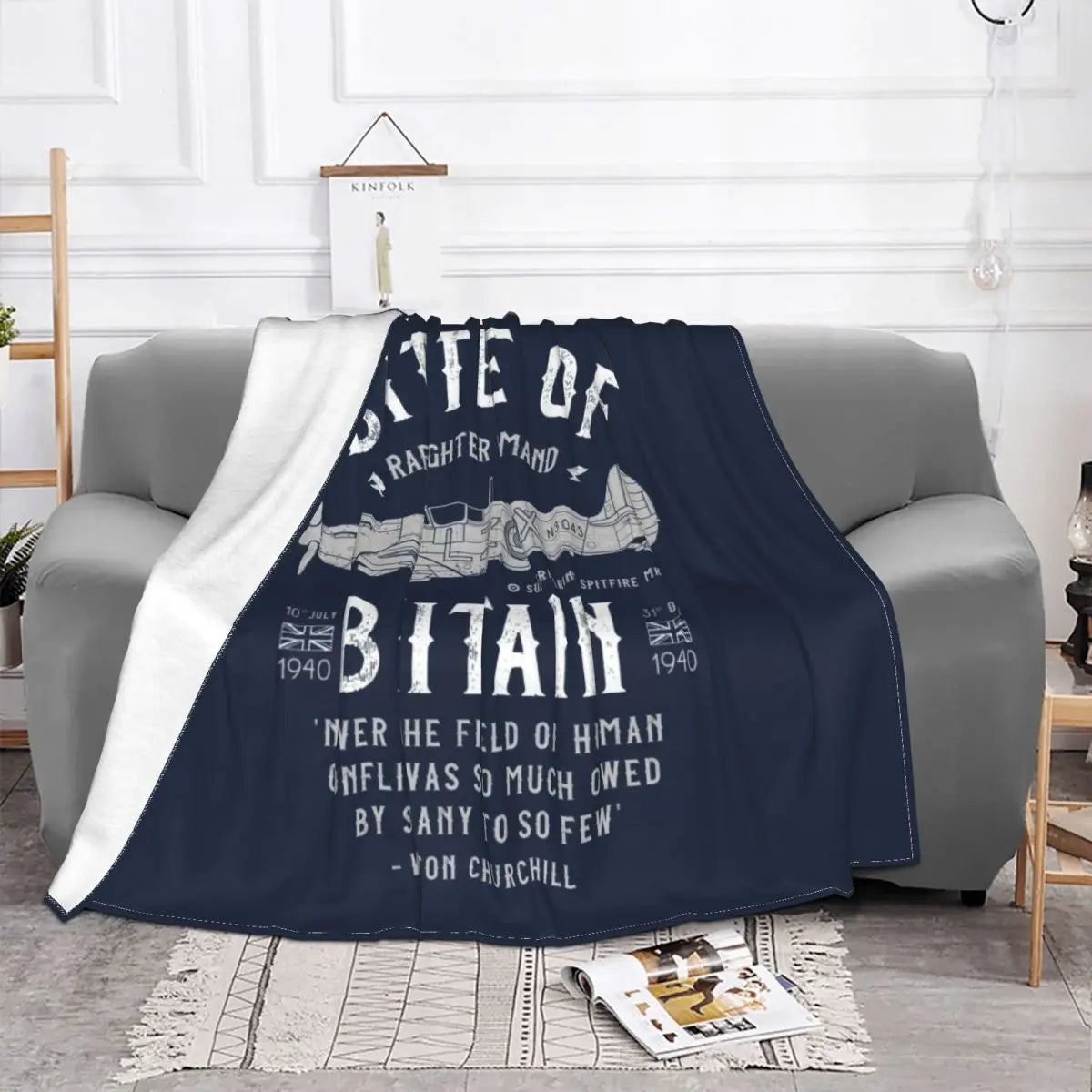 Sofa Fleece Battle Of Britain Throw Blanket Flannel Supermarine Fighter Pilot Aircraft Airplane Blankets for Car Sofa Quilt