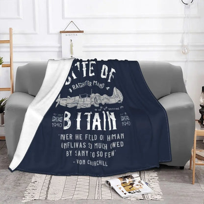 Sofa Fleece Battle Of Britain Throw Blanket Flannel Supermarine Fighter Pilot Aircraft Airplane Blankets for Car Sofa Quilt