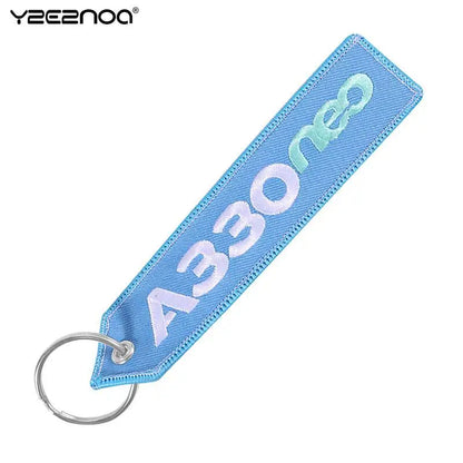 AIRBUS PILOT Embroidered Keychain – A320 Aviation Key Ring & Lanyard Strap for Bags and Zippers