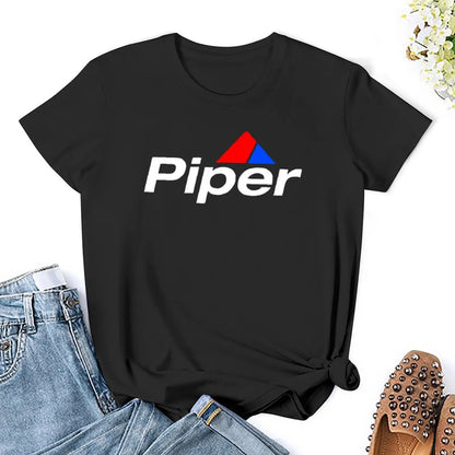 Piper Aircraft T-Shirt sweat summer top cropped t shirts for Women