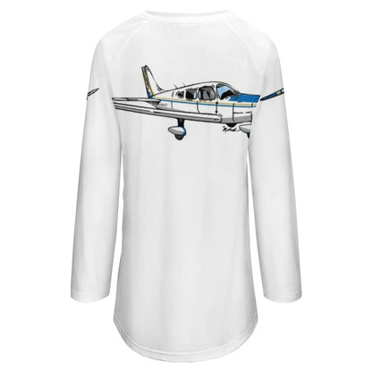 Piper Ii N28627 Camiseta de manga corta con volantes Camiseta con cuello en V sexy estampada para mujer Tops Cessna Bush Plane Cessna Bush Plane Stol