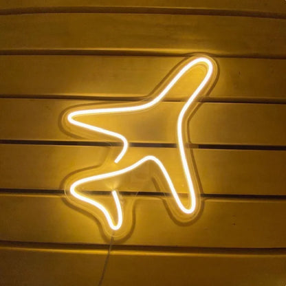 Décoration murale au néon à LED pour avion Décoration murale au néon pour chambre à coucher personnalisée Panneau d'avion au néon à LED pour surfeurs Décoration murale au néon pour veilleuse