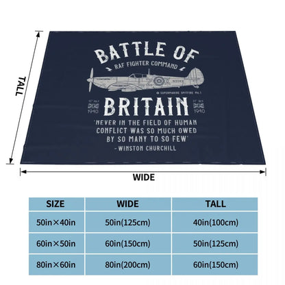 Sofa Fleece Battle Of Britain Throw Blanket Flannel Supermarine Fighter Pilot Aircraft Airplane Blankets for Car Sofa Quilt