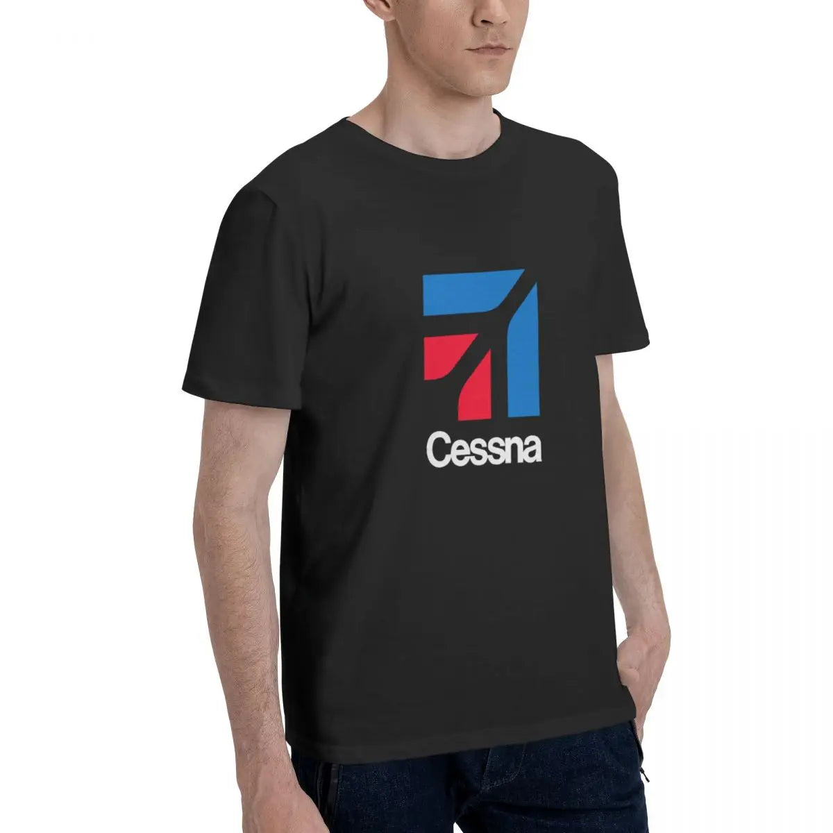 Camiseta con el logotipo de Cessna, camiseta de verano, camisetas de manga corta de algodón, camisetas, ropa