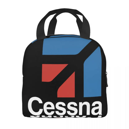 Cessna Logo Lunch Bag Unisex Portable Cooler Insulated Lunch Box Food Bento Box