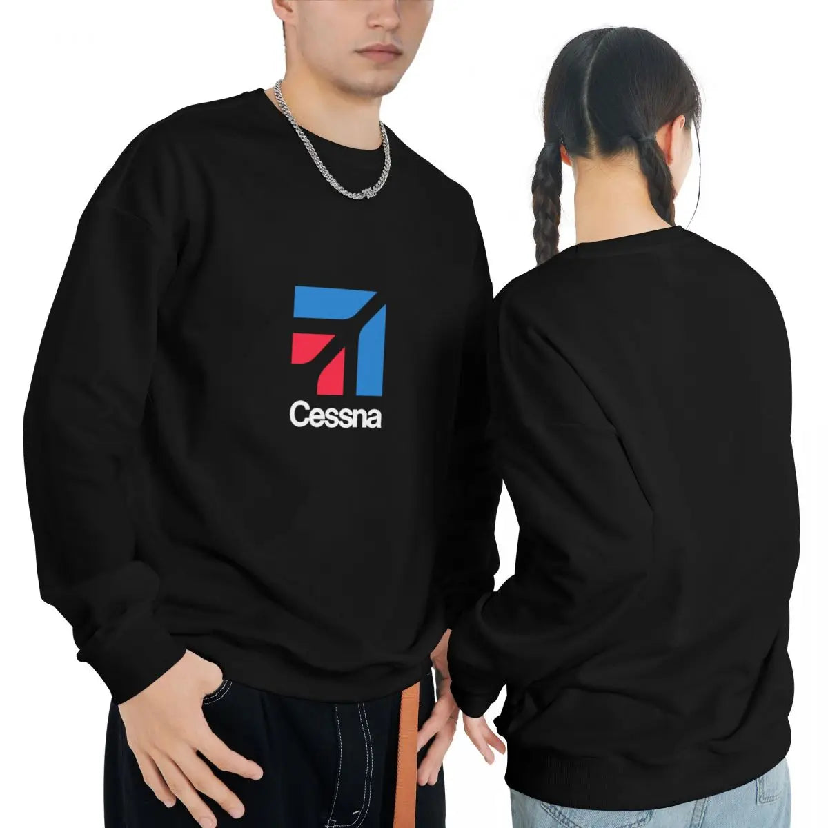 Sudaderas casuales con logotipo de Cessna para hombre y mujer, sudaderas básicas de algodón, pulóver hip hop