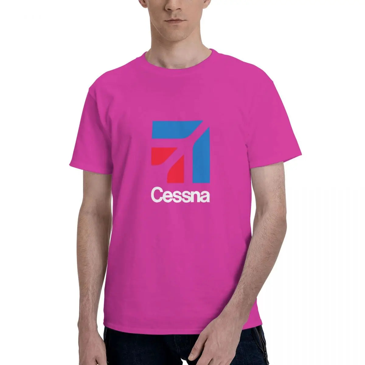 Camiseta con el logotipo de Cessna, camiseta de verano, camisetas de manga corta de algodón, camisetas, ropa