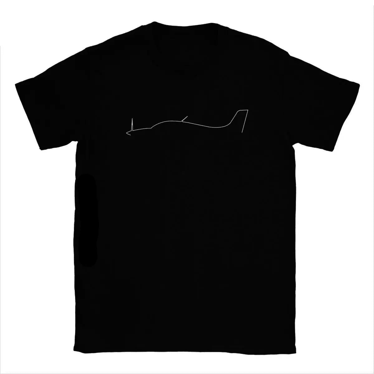 Camisetas de contorno minimalista Crazy Airplane Cirrus para hombres, camisetas de algodón de primera calidad, camisetas de aviación, camisetas para adultos