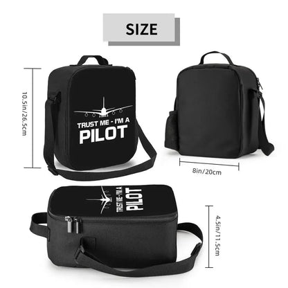 Bolsa de almuerzo personalizada Born To Fly Flight Pilot para hombres y mujeres, loncheras térmicas aislantes para niños y niños de la escuela