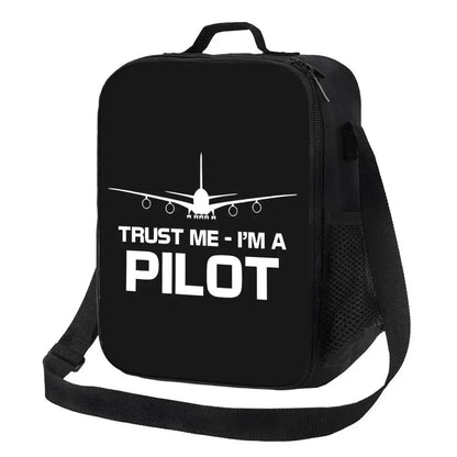 Bolsa de almuerzo personalizada Born To Fly Flight Pilot para hombres y mujeres, loncheras térmicas aislantes para niños y niños de la escuela