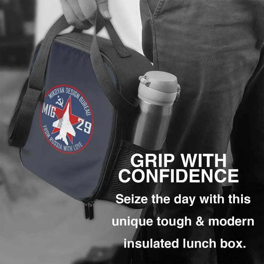 Bolsa de almuerzo personalizada Born To Fly Flight Pilot para hombres y mujeres, loncheras térmicas aislantes para niños y niños de la escuela