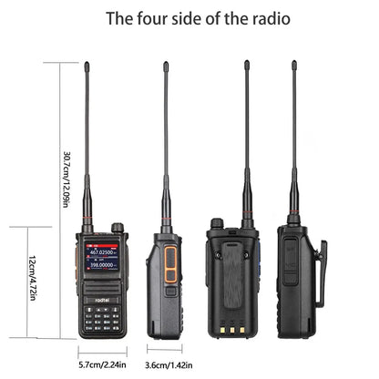 Radio amateur à bande complète Radtel RT-470X 256 canaux, SCANNER de bande aérienne, radio bidirectionnelle USB-C Aviation NOAA Police Marine Amateur HT Scanner Roger