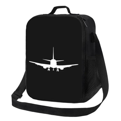 Bolsa de almuerzo personalizada Born To Fly Flight Pilot para hombres y mujeres, loncheras térmicas aislantes para niños y niños de la escuela