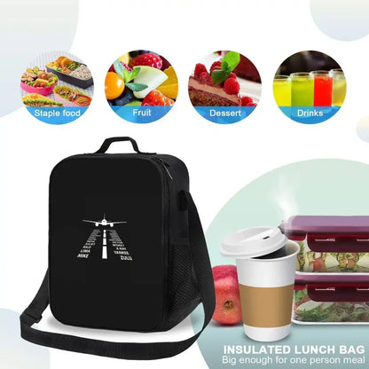 Bolsa de almuerzo personalizada Born To Fly Flight Pilot para hombres y mujeres, loncheras térmicas aislantes para niños y niños de la escuela