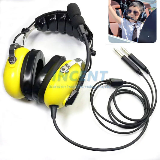 VOIONAIR Kid Child Pilot Headset PNR (Passive Noise Reduction) Aviation Headset IN-1000C for Girls Boys