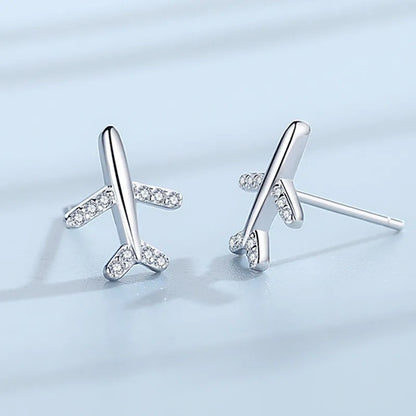 Boucles d'oreilles à tige tendance en argent sterling 925 avec zircone cubique pour femme et étudiante, bijoux XE189