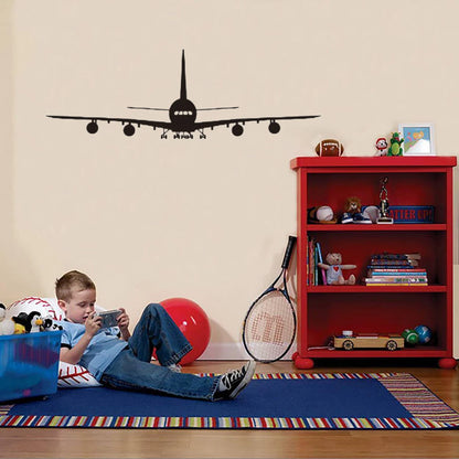 Vinyl DIY Removable Stickers For Home Decor The Airplane Is Preparing To Land Living Room Bedroom Boy's Room Wall Decals