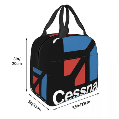 Cessna Logo Lunch Bag Unisex Portable Cooler Insulated Lunch Box Food Bento Box