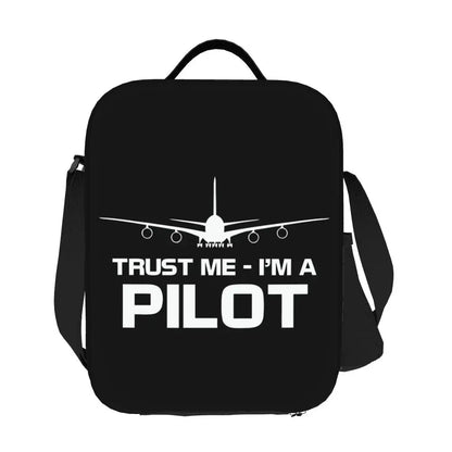 Bolsa de almuerzo personalizada Born To Fly Flight Pilot para hombres y mujeres, loncheras térmicas aislantes para niños y niños de la escuela