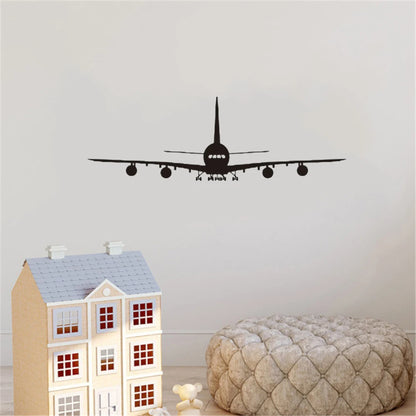 Vinyl DIY Removable Stickers For Home Decor The Airplane Is Preparing To Land Living Room Bedroom Boy's Room Wall Decals