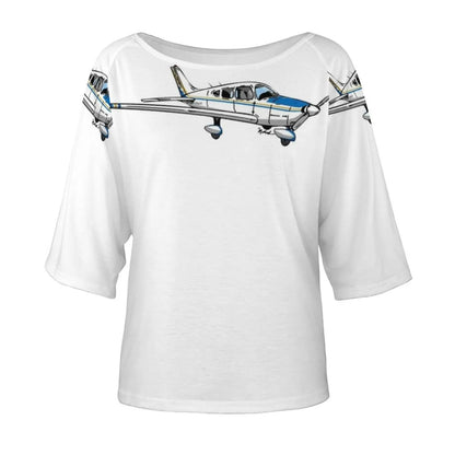 Piper Ii N28627 Camiseta de manga corta con volantes Camiseta con cuello en V sexy estampada para mujer Tops Cessna Bush Plane Cessna Bush Plane Stol