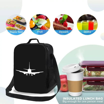 Bolsa de almuerzo personalizada Born To Fly Flight Pilot para hombres y mujeres, loncheras térmicas aislantes para niños y niños de la escuela