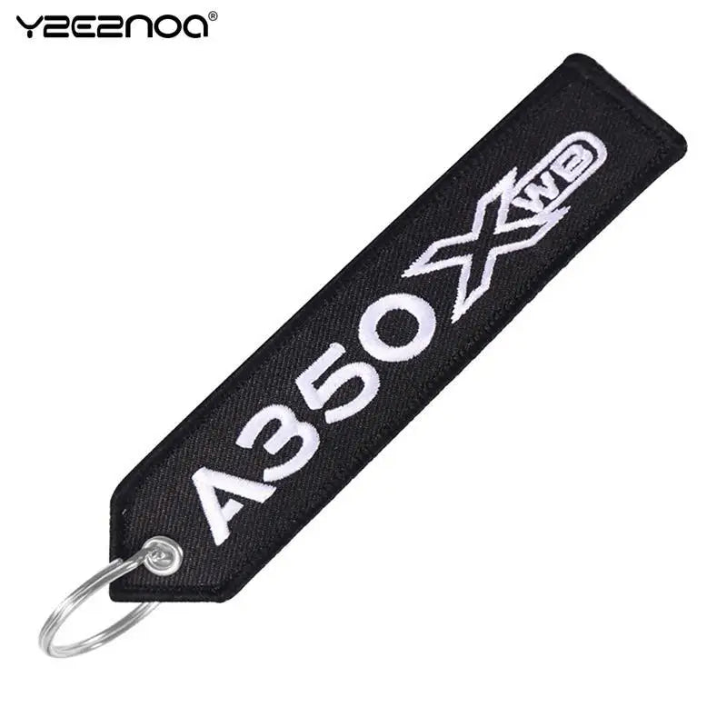 AIRBUS PILOT Embroidered Keychain – A320 Aviation Key Ring & Lanyard Strap for Bags and Zippers