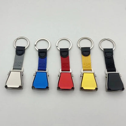 Keyes Airplane Airline Small Aviation Gifts Seat Belt Mini Safety Seatbelt Plane Buckle Keychain Strap Key Chain For Bag Flight