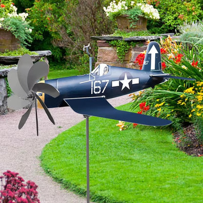 Aircraft Wind Vane Metal Stainless Steel Wind Vane Garden Ornament Patio Windmill Garden Patio Decorations Wind Detection